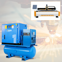 Compresseur d'air industriel électrique à vis VSD Nanxiang 4-en-1 haute pression 8-25 bars 7,5 kW avec sécheur et réservoir