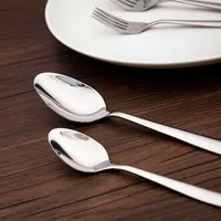 18/0 couteau de table fourchette cuillère en acier inoxydable couverts ustensiles de service ensemble cuillères Buffet Banquet couverts dîner ensemble