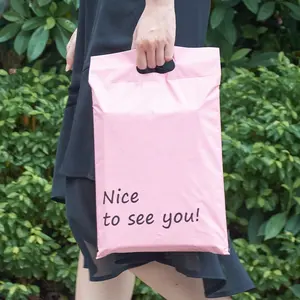 Kunden spezifisch bedruckte rosa große Poly Mailer Taschen Poly mailer Mailing Taschen Verpackungs umschläge für Kleidung Verpackung