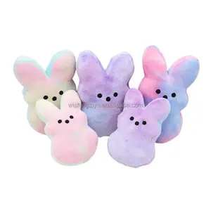 Vendita diretta in fabbrica 25cm di pasqua pipì peluche coniglietti colorati bambola Mini peluche coniglio peluche bambola di coniglio pasqua decorazione