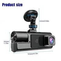 Cámara para Auto, Caja Negra HD 1080P, Pantalla IPS de 2 Pulgadas, Impermeable, Visión Nocturna, Tres Cámaras, 1 Año de Garantía, Grabación en Bucle