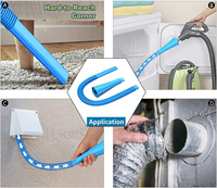 Kit de nettoyage de conduit de sécheuse et brosse à peluches pour aspirateur, accessoire pour tuyau d'aspiration, brosse anti-peluches, fournitures d'usine
