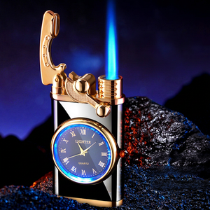 Encendedor de Reloj JOFI con Diseño Clásico de Metal, Llama Azul a Prueba de Viento, Eléctrico, para Uso en Exteriores, Regalo para Hombre - Product Image 1