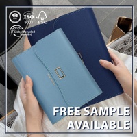 Carnet en cuir PU personnalisé, fournitures de bureau, articles cadeaux, classeur à trois volets B6, carnet à feuilles mobiles, organiseur rechargeable avec porte-stylo