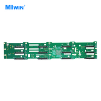 Plat Belakang HDD MIWIN Custom Baru 2U 12 Bay SAS SATA Koneksi Langsung PCIE 4.0 12Gb NVMe