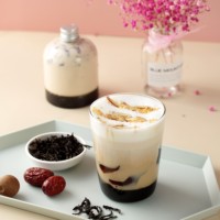 Matière première saine chaude et non grasse Longan et pâte de datte rouge pour thé au lait emballé dans une bouteille
