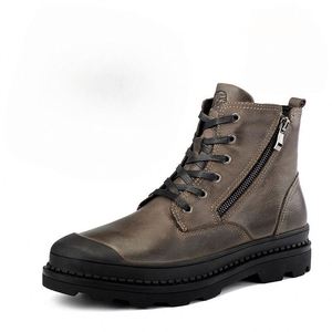 New Autumn and Winter Men's <b>High</b> <b>Top</b> <b>Boots</b> <b>High</b> Shaft Distressed Retro British Style Large Size Thick Soled Warm Men's <b>Boots</b> - Product Image 3