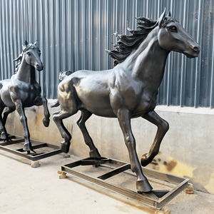 カスタムシミュレーションガーデンアニマル彫刻スクエアメタル鋳造ブロンズ等身大馬像 - Product Image 4