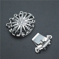 Connecteur de Charme Carré Multi-Boucles Scintillant en Zircon Cubique Micro-Pavé, Plaqué Or et Rhodium Noir Pistolet, pour Colliers et Bracelets DIY