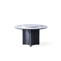 Ensemble de table à manger en pierre naturelle pour l'extérieur, meubles de salon, table en marbre, table à manger en travertin