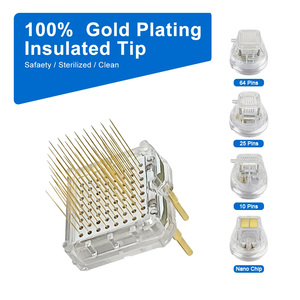 CE 10 25 64-Pin Disposable PVC Medical RF Fractional Microneedling Cartridges Gold-Plated Insulated Body Ultrasonic Needle Tips - Product Image 6