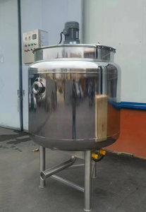 Réservoir à double enveloppe vapeur/huile thermique | Cuve de mélange et de stockage en acier inoxydable avec agitateur pour sauces, crèmes, produits laitiers et mélanges chimiques - Product Image 2