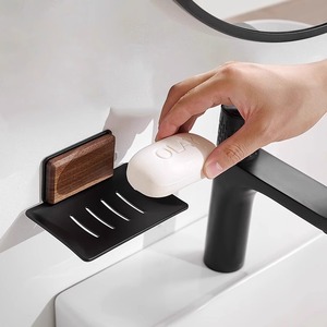 ที่วางสบู่ติดผนังทรงสี่เหลี่ยมผืนผ้า ยี่ห้อ Shu Zheng ทำจากไม้ ระบายน้ำได้เอง สำหรับใช้ในบ้าน - Product Image 4