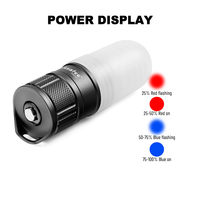 Lampe de plongée Asafee DR200 4000LM avec 4 LED blanches, 4 LED bleues, 4 LED rouges, lampe de plongée étanche à 100 m, torche d'exploration sous-marine