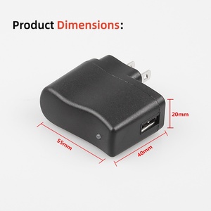 Cargador USB Mini de 3W Personalizable de Fábrica OEM, <span class=keywords><strong>con</strong></span> Certificación CE, Enchufe Europeo USB-A, Banco de Energía, Entrada de 5V/4.2V 0.5A, Corte Automático para Cámara - Product Image 5
