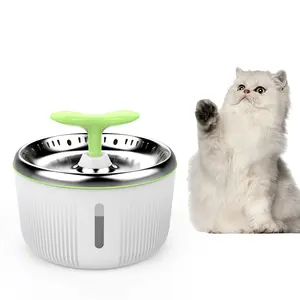 Abreuvoir intelligent 2L en acier inoxydable au design mignon abreuvoir pour animaux domestiques fontaines pour chats et chiens