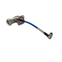 Conjunto de Cable de Puente de 110 mm, Conector SMA Macho de Ángulo Recto con Brida Hembra de 4.1/9.5, Cable Semiflexible Rg 402 de 141 Pulgadas