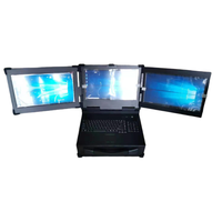 Computadora Portátil Todo en Uno Resistente con Pantalla Triple de 15.6 Pulgadas, Panel PC Industrial con CPU de 12.ª, 13.ª y 14.ª Generación, para Trabajo de Campo