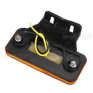 4 pièces Feux de gabarit pour remorque, feux de position latéraux LED pour camion, feux arrière pour tracteur et poids lourd avec support, rouge, ambre, blanc, éclairage 24V - Product Image 6