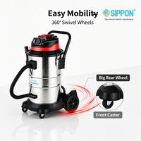 Aspirateur industriel humide et sec de type réservoir de 50 L avec filtre à air ultra fin, accessoires complets, compatible OEM pour usage commercial