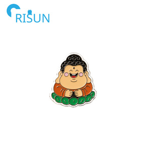 En gros Classiques Dessin Animé Miro <span class=keywords><strong>Bouddha</strong></span> Émail Épinglette Logo Personnalisé Heureux Sourire Rire <span class=keywords><strong>Bouddha</strong></span> Émail Pin Badge Broche - Product Image 6
