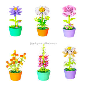 Bloques de Construcción de Flores de Rosa, Kit Romántico para Armar un Ramo, Ladrillos de Ensamblaje DIY para Decoración del Hogar, Juguetes de Construcción DIY - Product Image 1