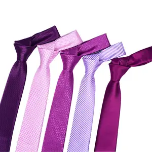 Çin toptan mükemmel örgü el yapımı düz renk 100% ipek kumaş kravat