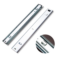 Glissières télescopiques robustes à fixation par crochet de 53 mm, capacité 100 kg (220 lb), à extension complète, pour boîte à outils de camion de service et camping-car