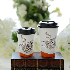 Gobelet en papier jetable à paroi simple avec couvercle, imprimé avec un logo personnalisé, 8 oz, 16 oz, pour boissons chaudes, café, thé, biodégradable, à emporter - Product Image 5