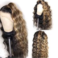Peluca de Cabello Humano Virgen Indio al Por Mayor, Densidad 180%, con Frente de Encaje Completo HD, Encaje Transparente Natural