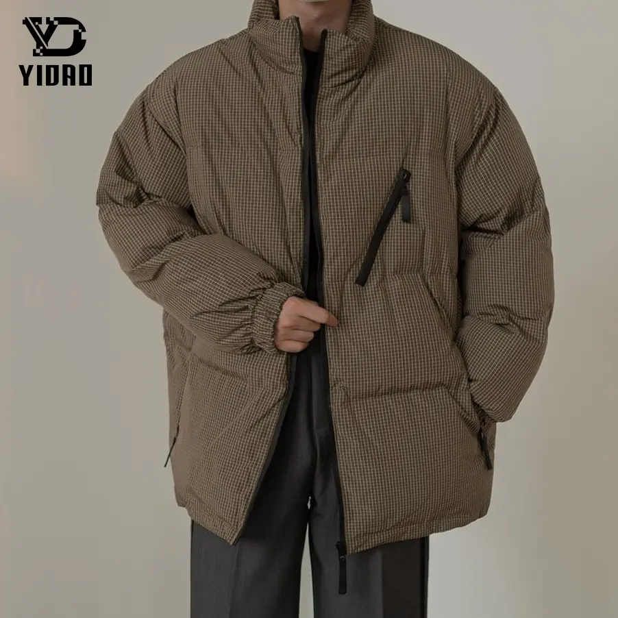 Men's Clothing Solid Jacket Winter Parka Men Windbreak Velvet Warm Thicken Windproof Fur Coats Soft Long plaid jacket Coat