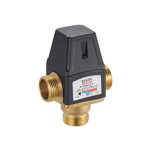 3 Way Water Valve Brass Thermostatic Shower Mixer Valve Solar Electrical Hot Water 3 Way Thermostatic Mixing Valve BJ45005