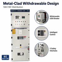 Armoire de distribution électrique intérieure Chist 12kV KYN28A, panneau de commutation MV métallique amovible, certifiée CE IEC 62271