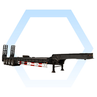 Hydraulische Rampe 4-Achs-Bagger Lowboy-Anhänger Tieflader 60 Tonnen Schwanenhals Lowboy-Sattel auflieger