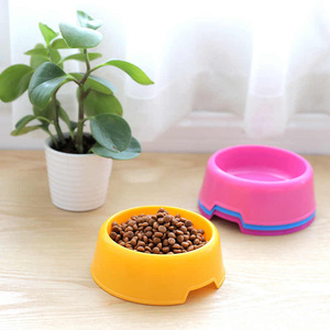 Bol d'alimentation pour animaux de compagnie, rond, couleur bonbon, pour chats et chiens, bol à nourriture pratique en plastique - Product Image 2