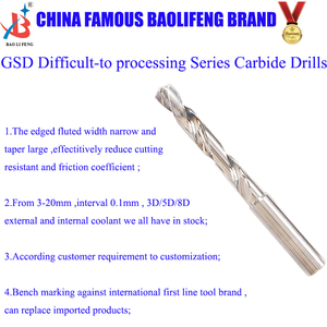 Chất lượng tốt nhất baolifeng thương hiệu GSD loạt 3D 5D Carbide khoan được sử dụng trên máy CNC chế biến thép không gỉ - Product Image 4