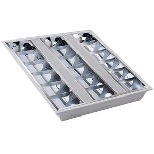 Colores blancos 6000K techo <span class=keywords><strong>troffer</strong></span> luz 60x60 LED listón rejilla luz aluminio <span class=keywords><strong>reflector</strong></span> 2x2ft T8 Luz de rejilla empotrada - Product Image 2