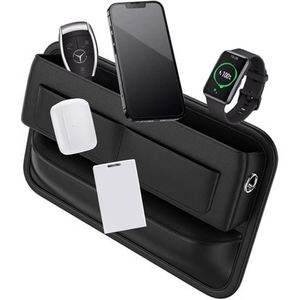 Organizador Universal de Lujo para Coche de Cuero PVC, Caja de Almacenamiento Delantera con Portavasos de PP, Relleno para el Espacio Lateral de la Consola, Lado del Asiento - Product Image 6
