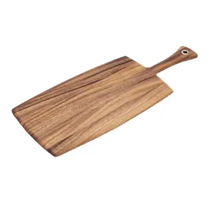 Grande planche rectangulaire en bois d'acacia de 1,5 cm d'épaisseur, durable, utilisable comme planche à découper et élégante assiette de service, compatible lave-vaisselle - Product Image 1