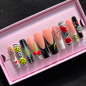 <span class=keywords><strong>Uñas</strong></span> Acrílicas <span class=keywords><strong>de</strong></span> Lujo Hechas a Mano, 10 Piezas, <span class=keywords><strong>Uñas</strong></span> Postizas <span class=keywords><strong>de</strong></span> Gel Pintadas a Mano, Diseño Personalizado, <span class=keywords><strong>Uñas</strong></span> Artificiales - Product Image 2