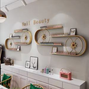 Estante de Pared en Forma de D para Exhibición de Esmaltes de Uñas y Pegamento, Almacenamiento de Suministros de Salón - Product Image 2