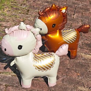 Durable Animated Animal Foil <b>Balloons</b> <b>Walking</b> Wheels Ropes-Elephant Unicorn Lion Rabbit Designs for Adult Parties Promotions - Product Image 5