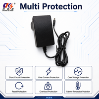 Adaptateur secteur mural personnalisable AC-DC 12V 24V 0.75A 2A avec prise UK, alimentation à découpage pour caméra, moniteur, humidificateur