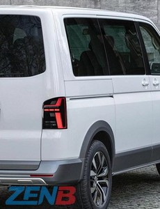 ชุดไฟท้ายสีดำสำหรับรถ Volkswagen Multivan T5 ปี 2010-2014, <span class=keywords><strong>Caravelle</strong></span> ไฟท้าย LED แบบไดนามิกดัดแปลง - Product Image 2