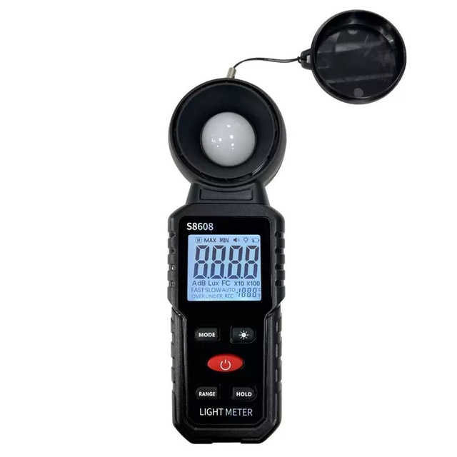 S8608 Digital Illuminance Light Meter 200,000Lux (18,500FC) LED Tester for Indoor/Outdoor Use in Grow Plants & Film Photography