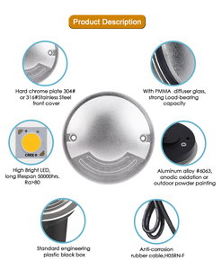 Lumière LED encastrée latérale en acier inoxydable 316L, étanche IP67, 12V 24V DC, pour aménagement paysager, allée, marchepied - Product Image 4