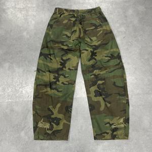 Pantalones vaqueros holgados de pierna ancha para <span class=keywords><strong>hombre</strong></span>, ajuste relajado, cintura media, lavado con arena, Camuflaje <span class=keywords><strong>roto</strong></span>, ropa de calle de Color verde militar - Product Image 2