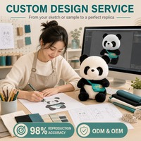 Peluche géante de panda mignon assis avec sac bandoulière et broderie, animal en peluche doux pour la décoration de chambre et cadeau pour enfants