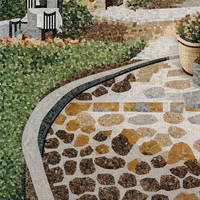 Mosaïque murale en pierre artisanale pittoresque, carreaux décoratifs modernes, adaptés aux intérieurs, salon, cuisine, salle de bain
