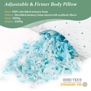 <span class=keywords><strong>2025</strong></span> thiết kế cổ gối có thể điều chỉnh cao cấp shredded Bộ nhớ bọt gối - Product Image 4